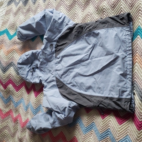 North Face women's Blue Hyvent Vented Hooded Rain Snow Skirt Lined Jacket medium - Picture 7 of 16